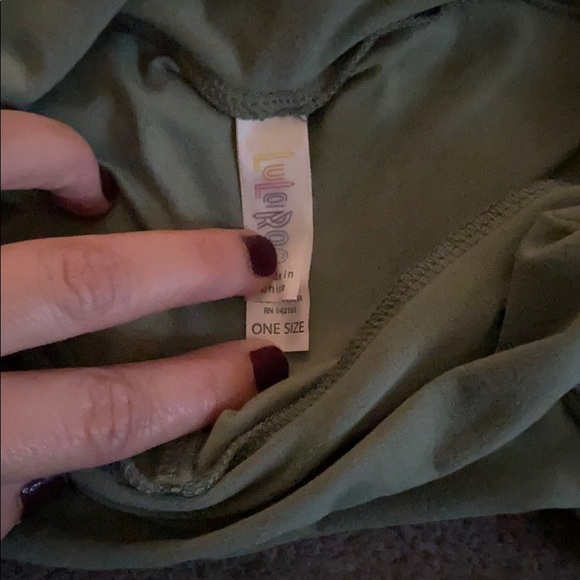 Lularoe One Size Leggings-green - Picture 2 of 2